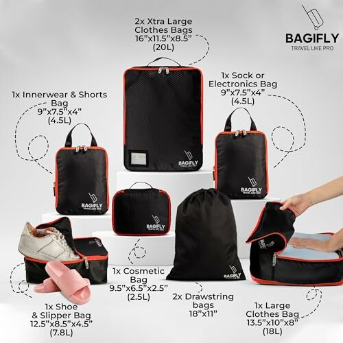 BAGIFLY Compression Packing Cubes