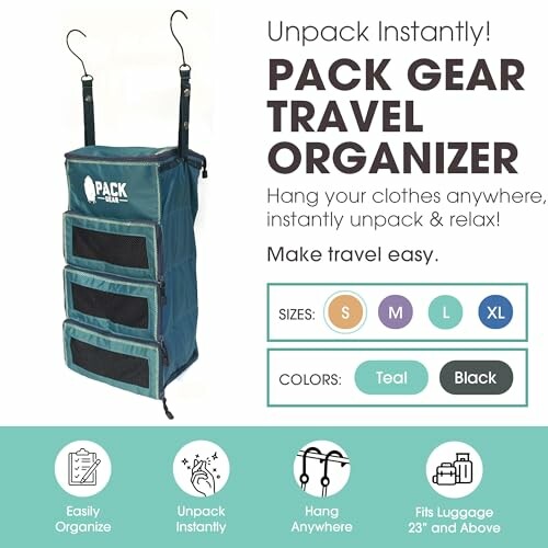 Pack Gear Hanging Carry-On Organizer